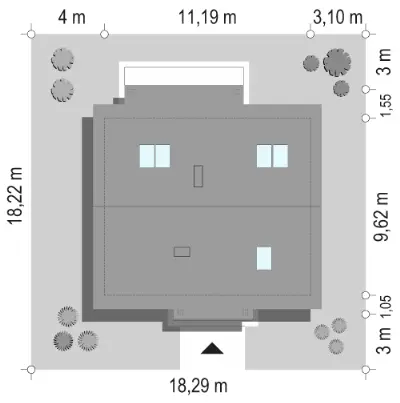 Żabka 2 — plan sytuacyjny 1 (odbicie lustrzane)