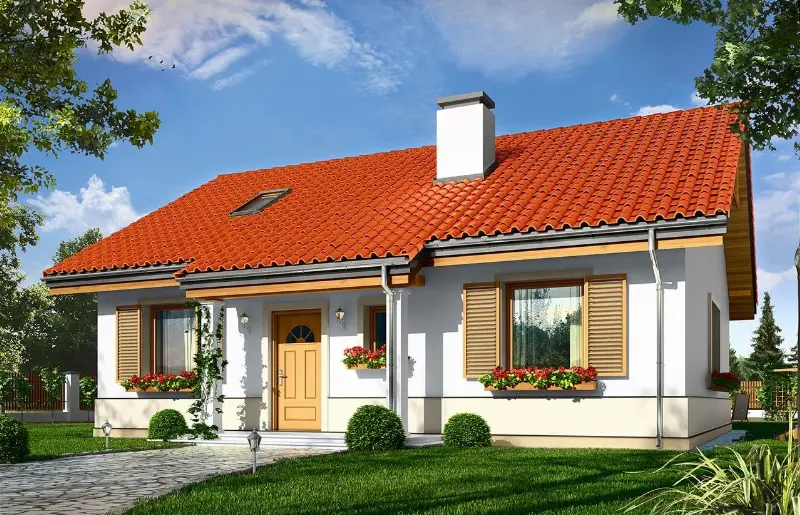 Projekt domu Żabka 2 — wizualizacja