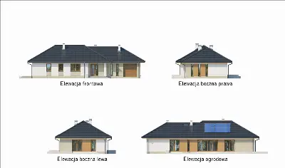 Zachodzące słońce - wariant IV — elewacje 1 (odbicie lustrzane)