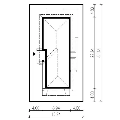 Zachodzące słońce - wariant V — plan sytuacyjny 1 (odbicie lustrzane)
