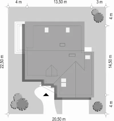Zalesie — plan sytuacyjny 1 (odbicie lustrzane)