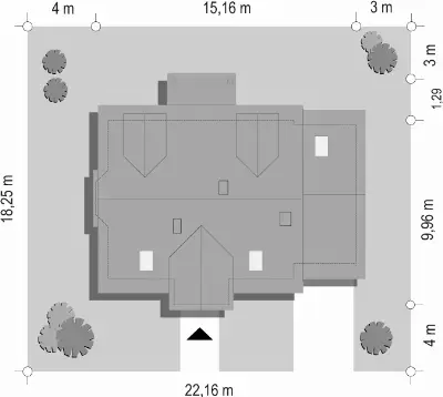 Zgrabny 3 — plan sytuacyjny 1 (odbicie lustrzane)