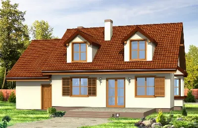 Zgrabny z lukarnami — wizualizacje 1