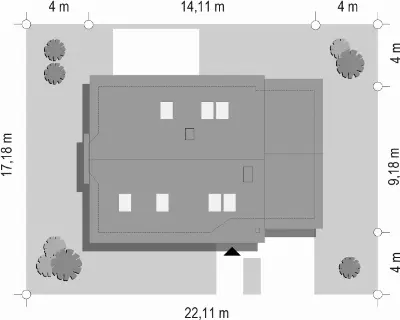 Zgrabny — plan sytuacyjny 1 (odbicie lustrzane)