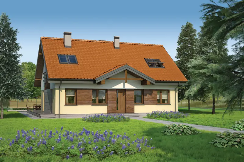 Projekt domu Zielona ostoja — wizualizacja