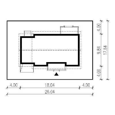 Zielony ogród - wariant II — plan sytuacyjny 1 (odbicie lustrzane)