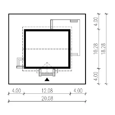 Znamienity - wariant VII — plan sytuacyjny 1 (odbicie lustrzane)