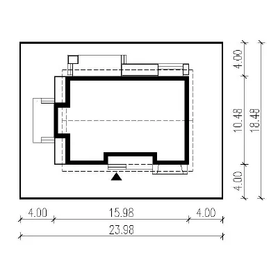 Zorganizowany - wariant II (z wentylacją mechaniczną i rekuperacją) — plan sytuacyjny 1