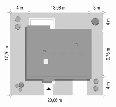 Zosia 6 — plan sytuacyjny 1 (odbicie lustrzane)