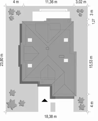 Zuzia — plan sytuacyjny 1 (odbicie lustrzane)